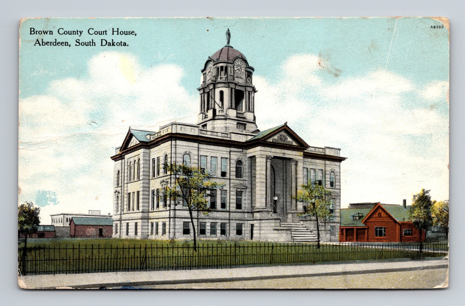 c1908-1910 DB Postcard Aberdeen SD Brown County Court House