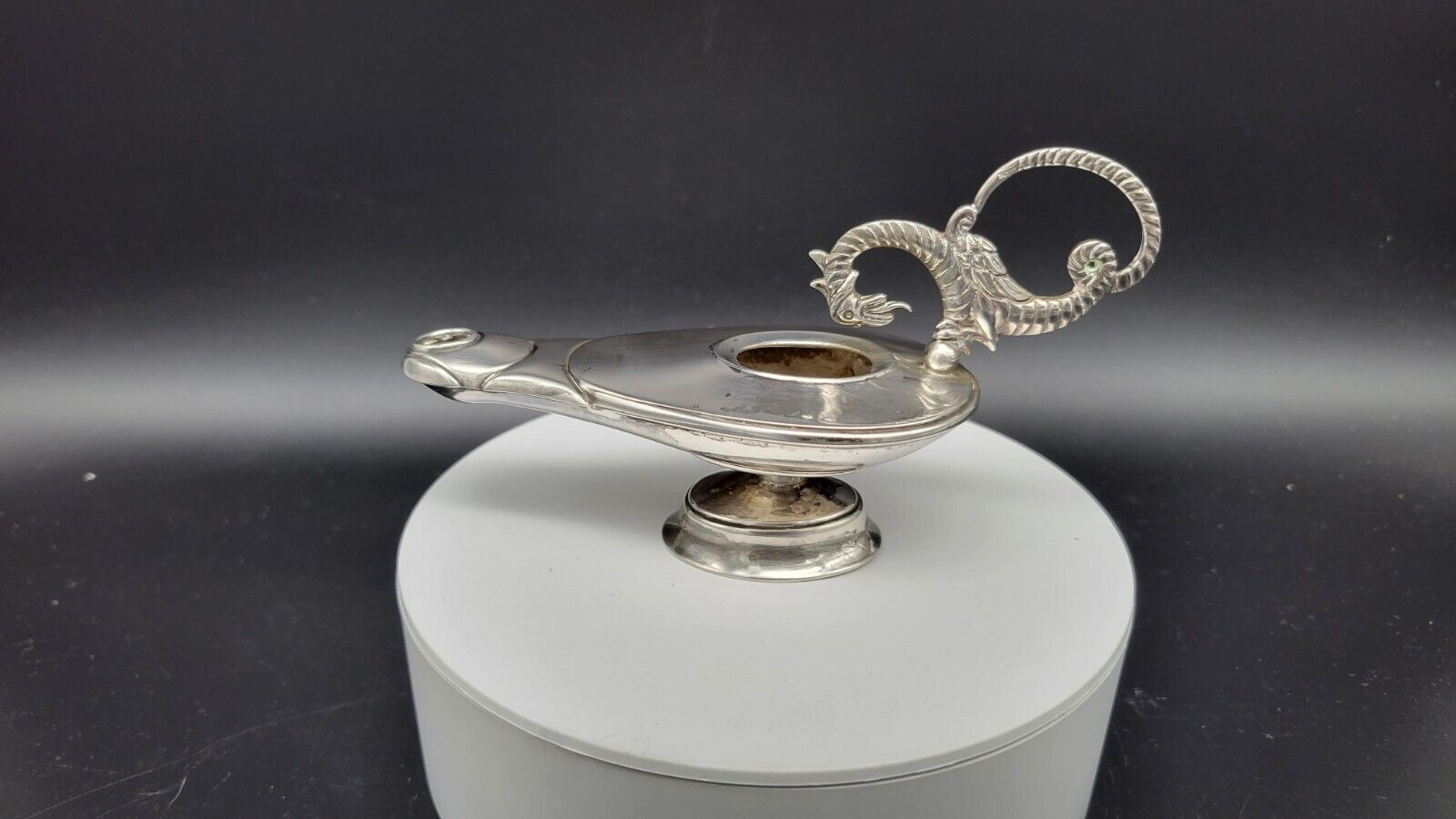 Vintage Solid Sterling Silver Aladdin Oil Lamp, 93 grams
