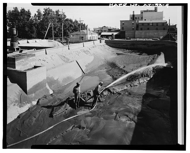 Yuma Arizona Main Street Water Treatment Plant 1949 Flushing Reservoir Basin