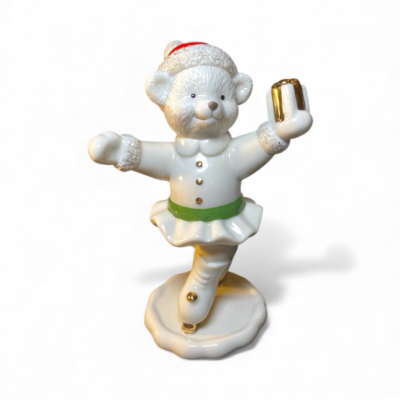 Lenox Christmas Figurine LADY BEAR ON ICE 4.25”