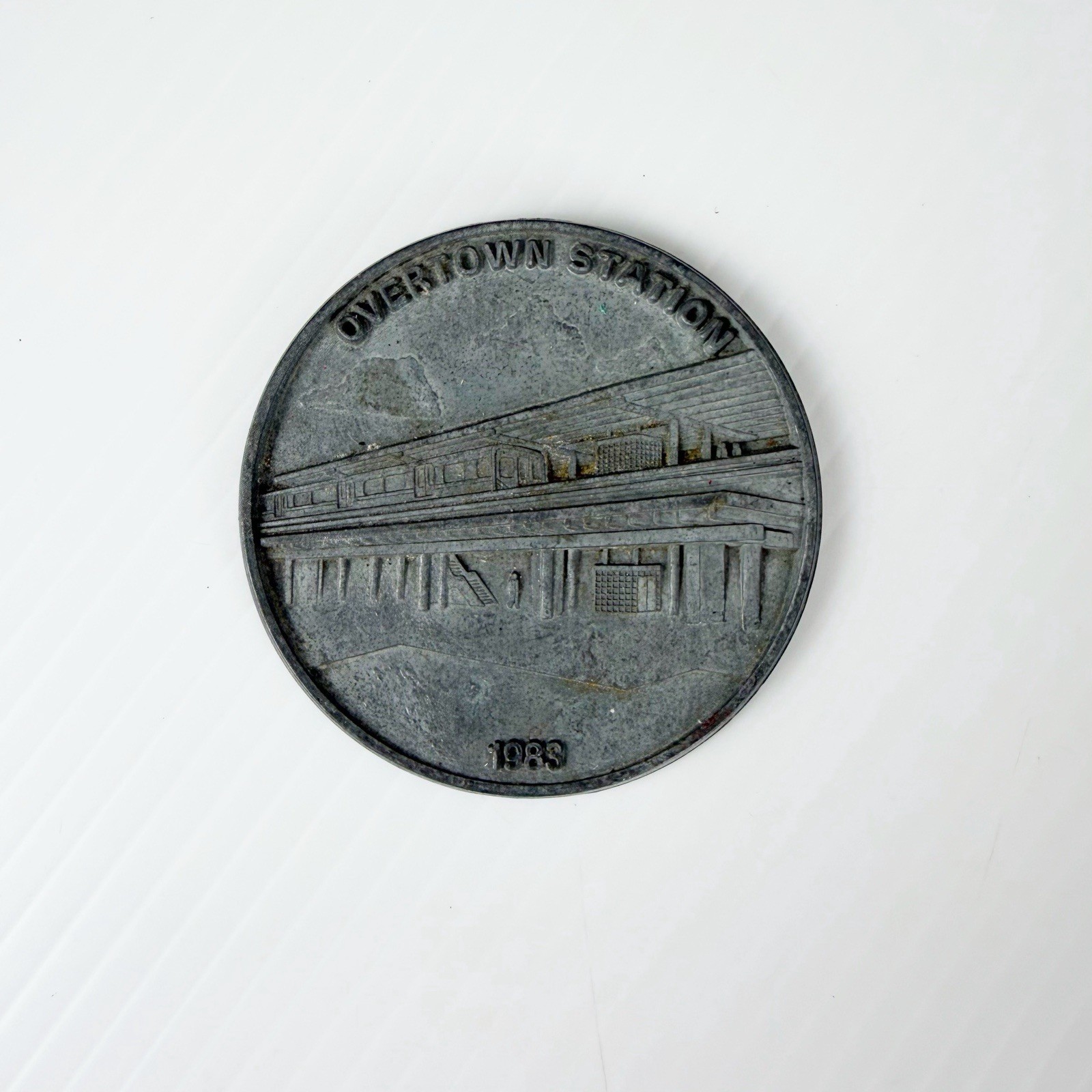 Vintage 1983 Moving People Miami Overtown Station Commemorative Medallion Metro