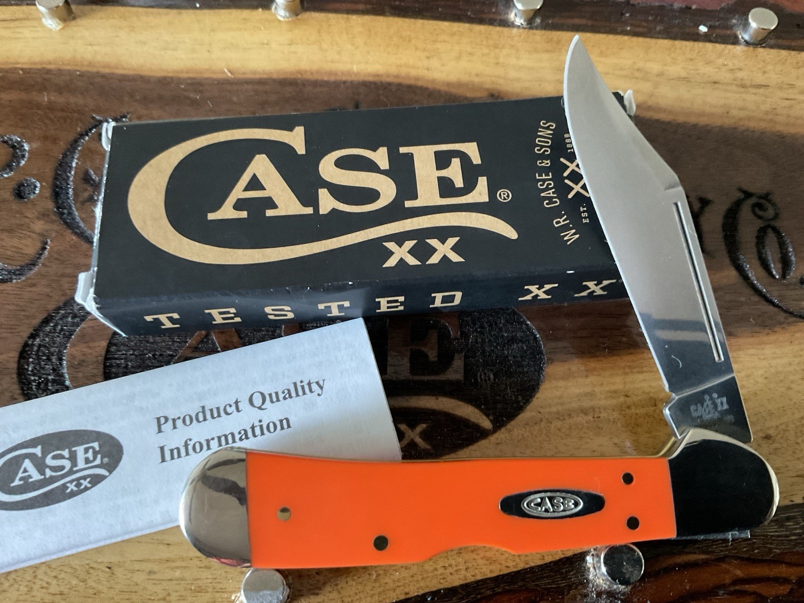 Case XX FULL SIZE ORANGE SYNTHETIC SMOOTH COPPERLOCK 41549L SS
