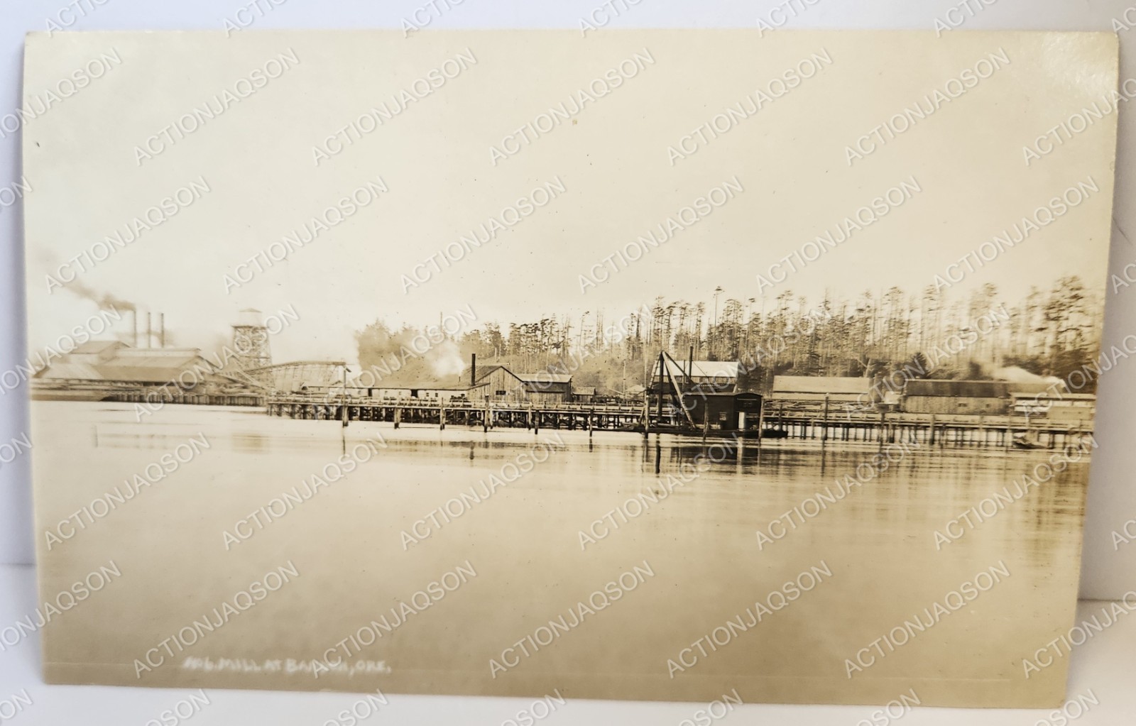 RPPC Bandon Oregon Moore Lumber Mill ACME Planing Mill Building Visible Antique