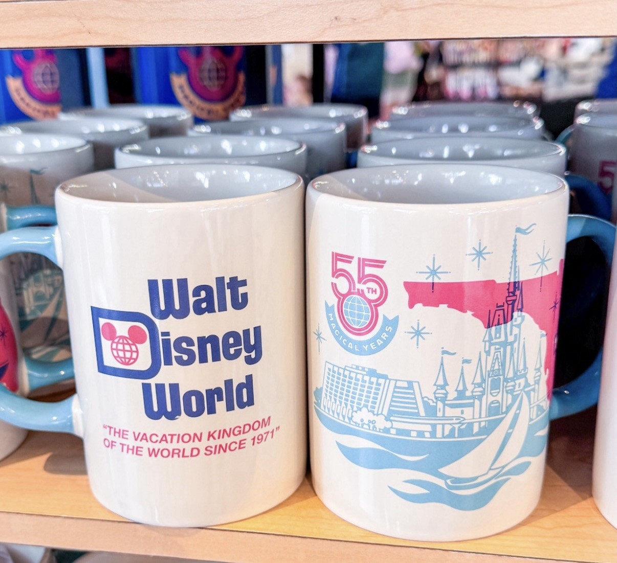 Disney Parks 2026 WDW 55th Anniversary Magic Kingdom Castle Ceramic Coffee Mug