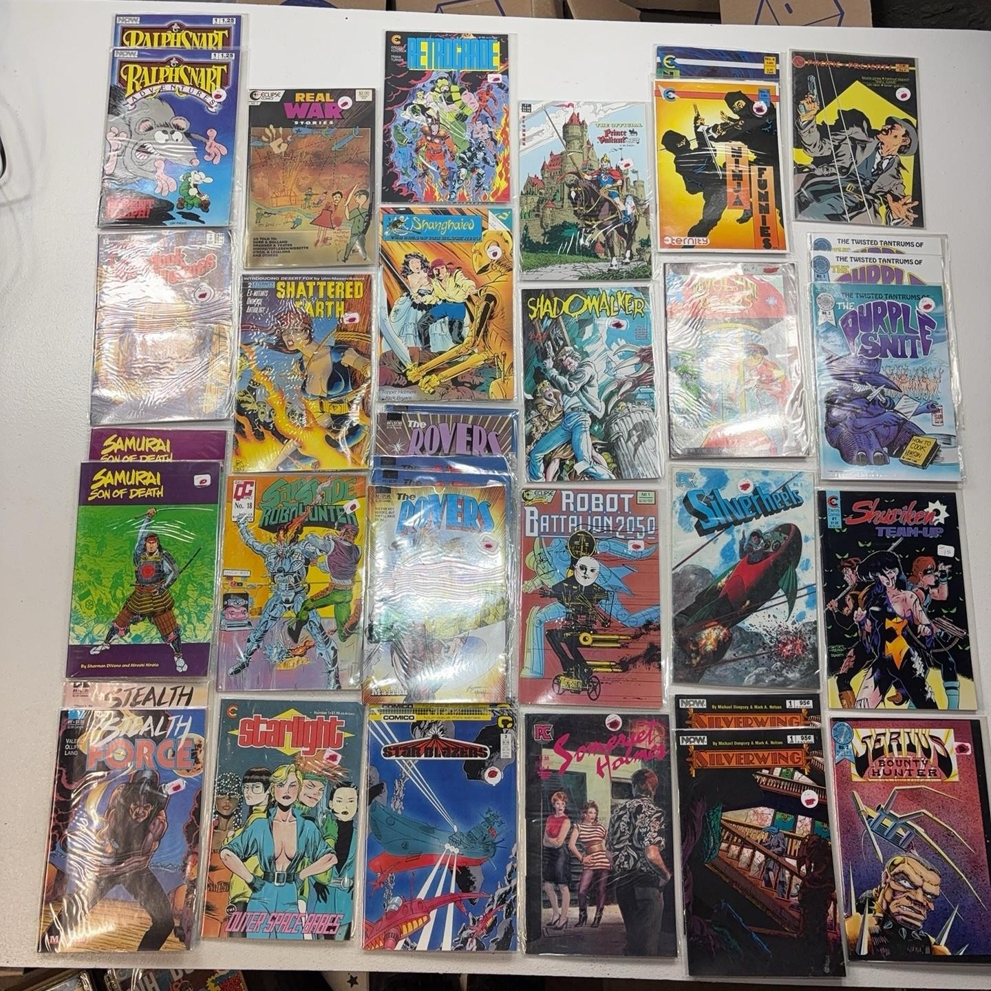 Large Vintage Comic Book Lot – 229 Comics – 1980s/1990s Indie, Small Press, Sci-