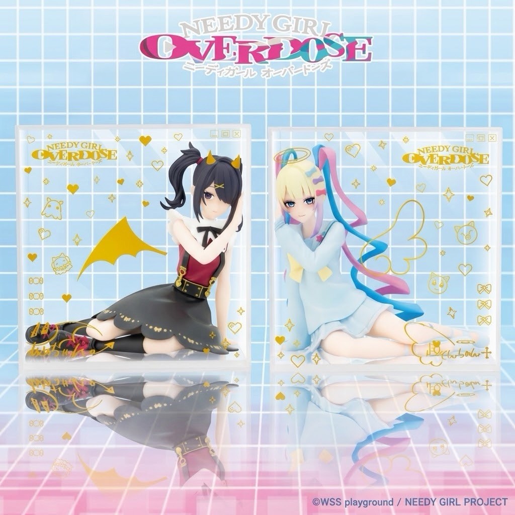 🇯🇵 NEEDY GIRL OVERDOSE KAngel & Ame FIGCUBE Figure Set Complete KONAMI
