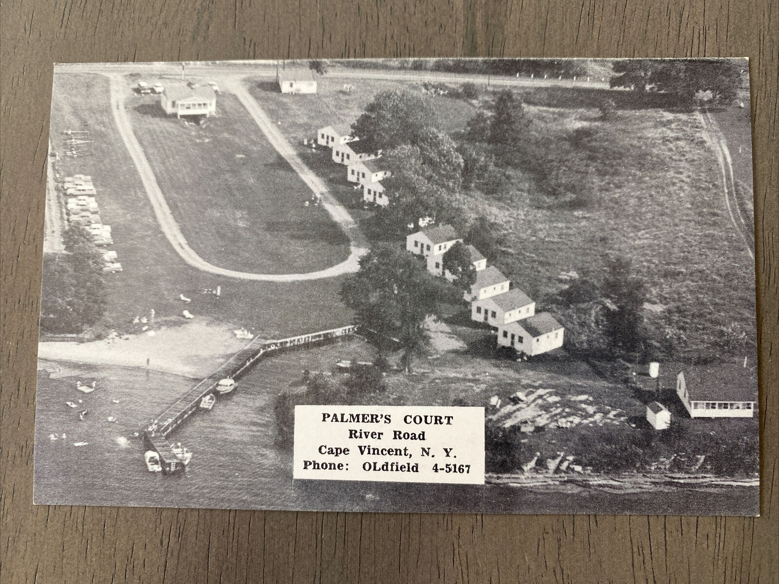 Vintage Upstate New York Bed & Breakfast Black & White Post Card: Palmer’s Court