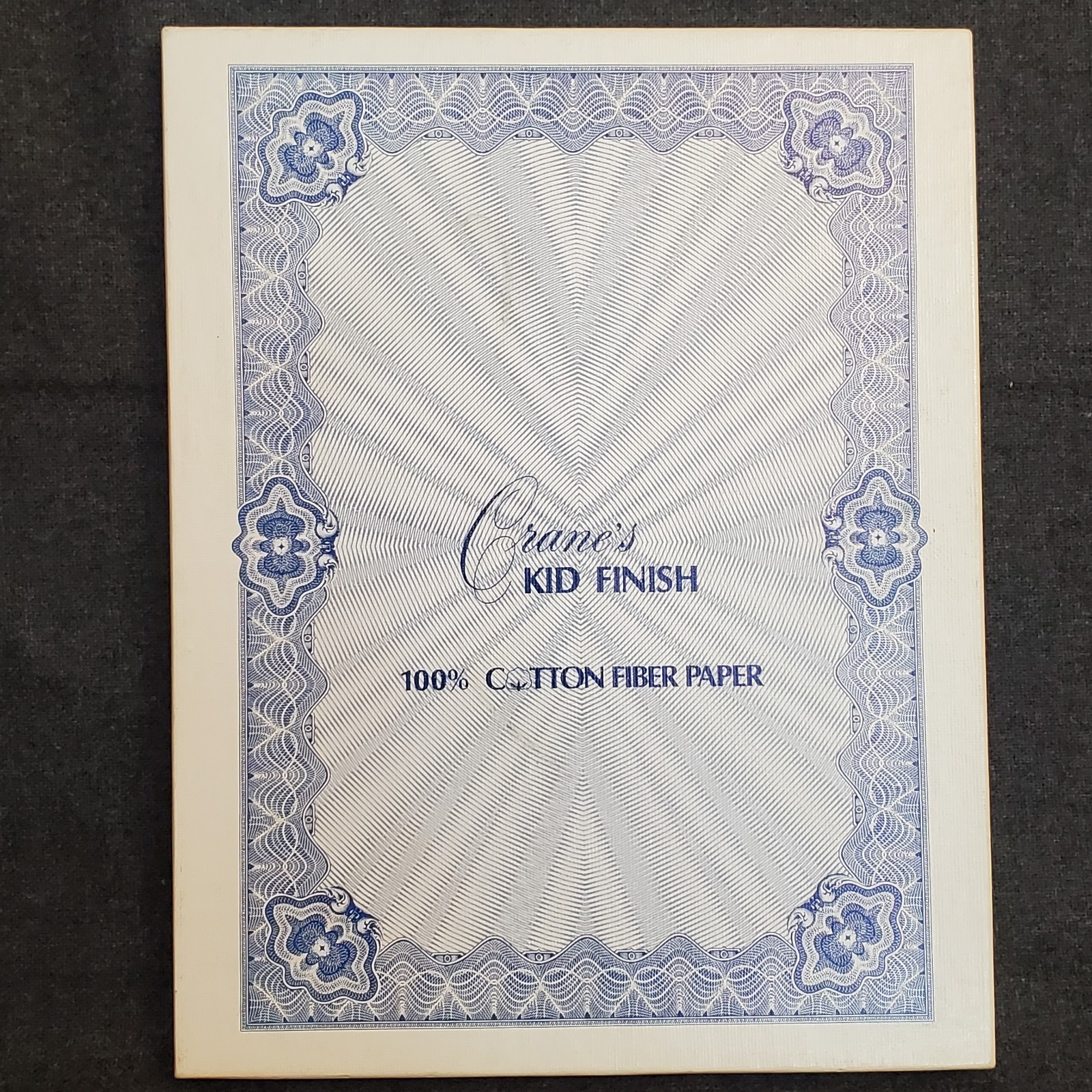 Vintage Crane\'s Kid Finish 100% Cotton Fiber Paper PS 8111 Pearl White 50 Sheets