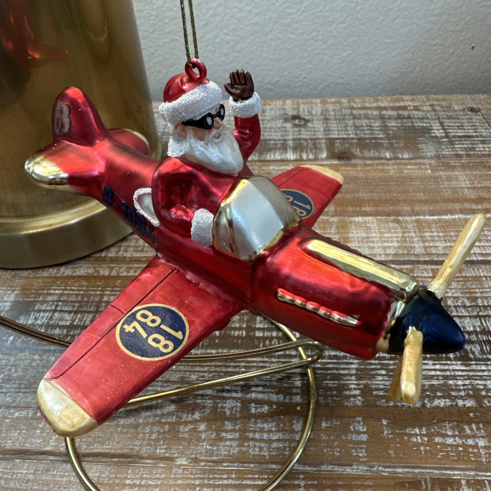 Breitling Santa Airplane Christmas Ornament Ultra-Rare Collectible - LE - OOAK