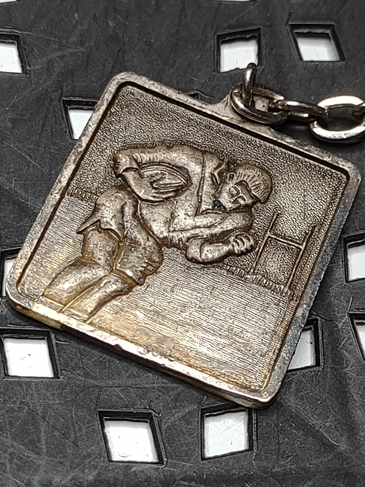 Super Awesome Old Vintage Clark's Votre Chewing Gum Football Player Keychain
