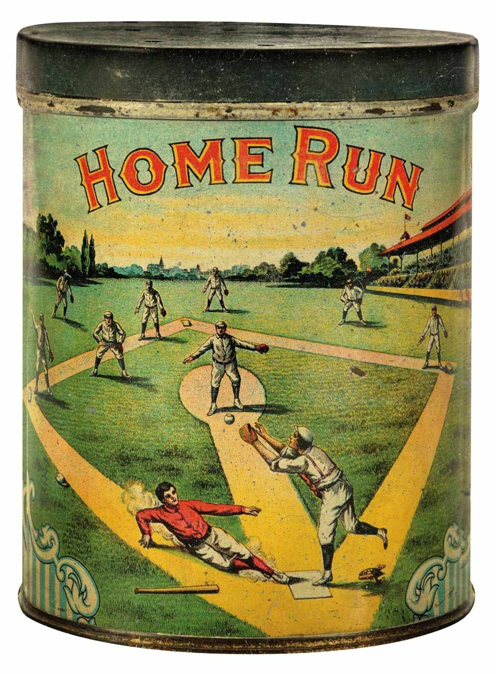 HOME RUN TOBACCO BASEBALL CAN SHAPED 23