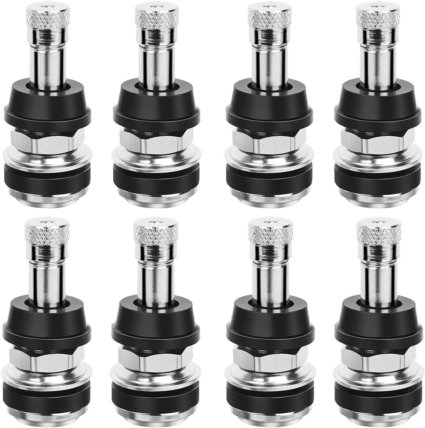 TR416 Valve Stem, 8 Pack Premium Metal Tire Valve Stems for Tubeless Tires, Fits