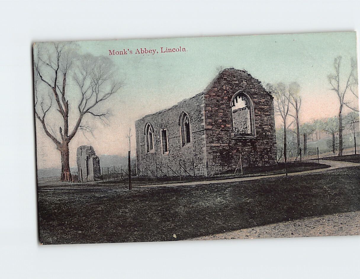 Postcard Monks Abbey Lincoln England