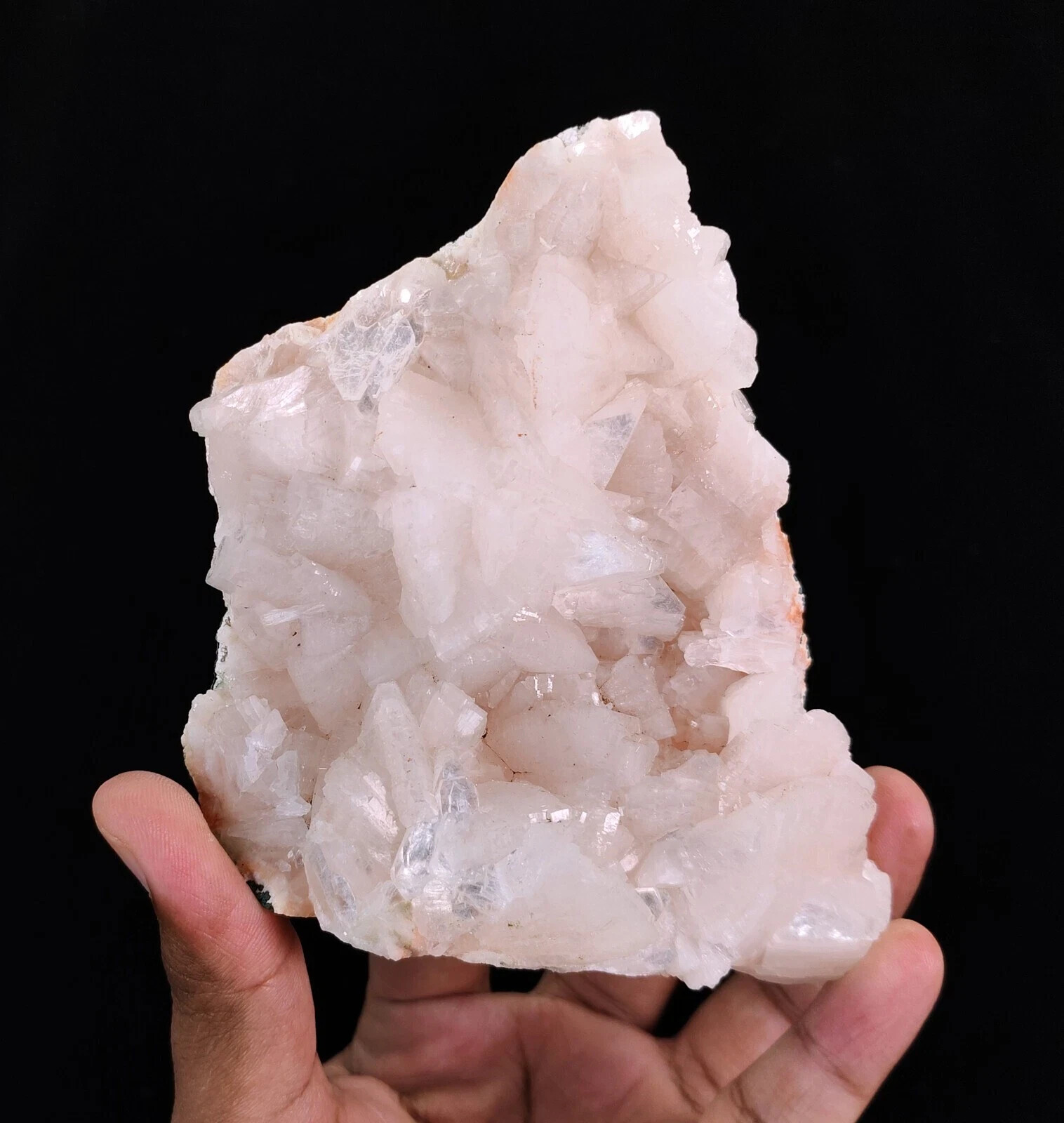 425g Superb Natural Heulandite Crystals On Base Minerals