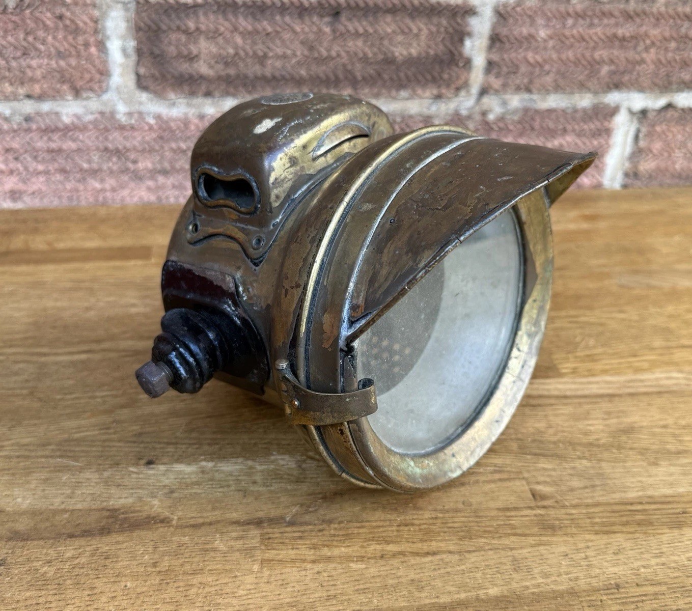 Genuine Vintage 5” Powell & Hanmer P&H Carbide Motorcycle Headlamp Light