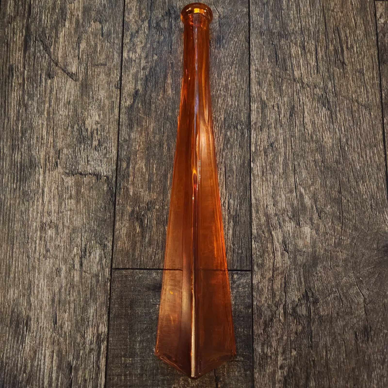 Orange Glass Vase 12.25
