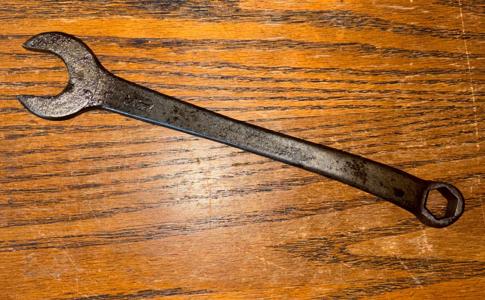 Vintage Ford Model-T Combination Wrench w/ Script 1” Open End & 5/8” Closed End