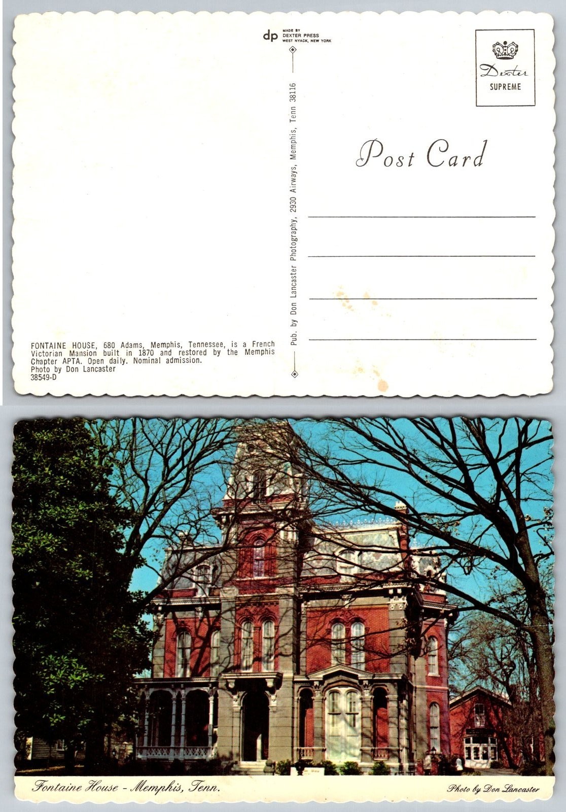 Continental Fontaine House Memphis Tennessee Don Lancaster Photography PB387-P Continental Fontaine House Memphis Tennessee Don Lancaster Photography PB387-P