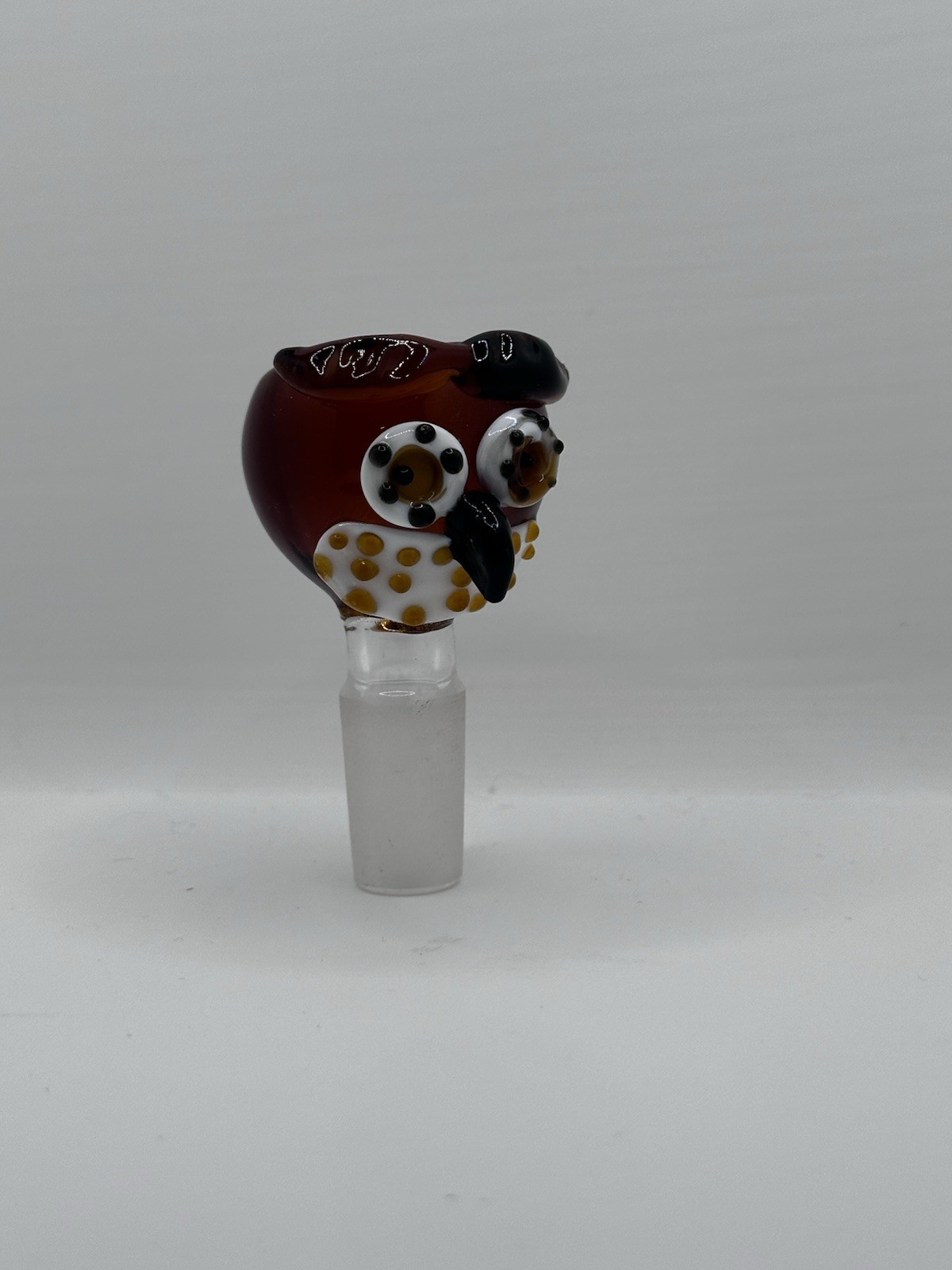14MM Cool Amber Unique Thick Glass Owl Replacement Hookah Bowl Slide