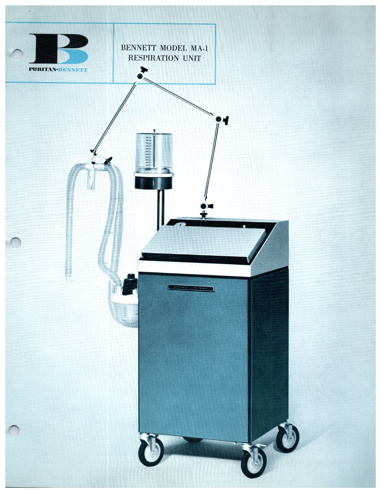 Vintage Puritan Bennett Model MA-1 Vintage Brochure