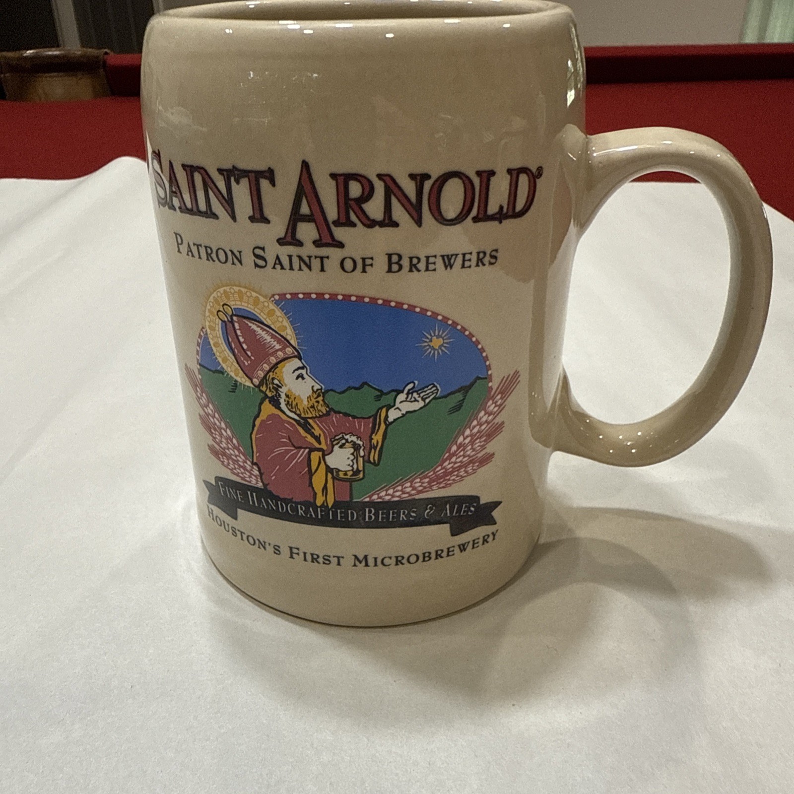 Saint Arnold Stoneware Beer Stein Houston’s First Micro Brewery  Unused, New ￼
