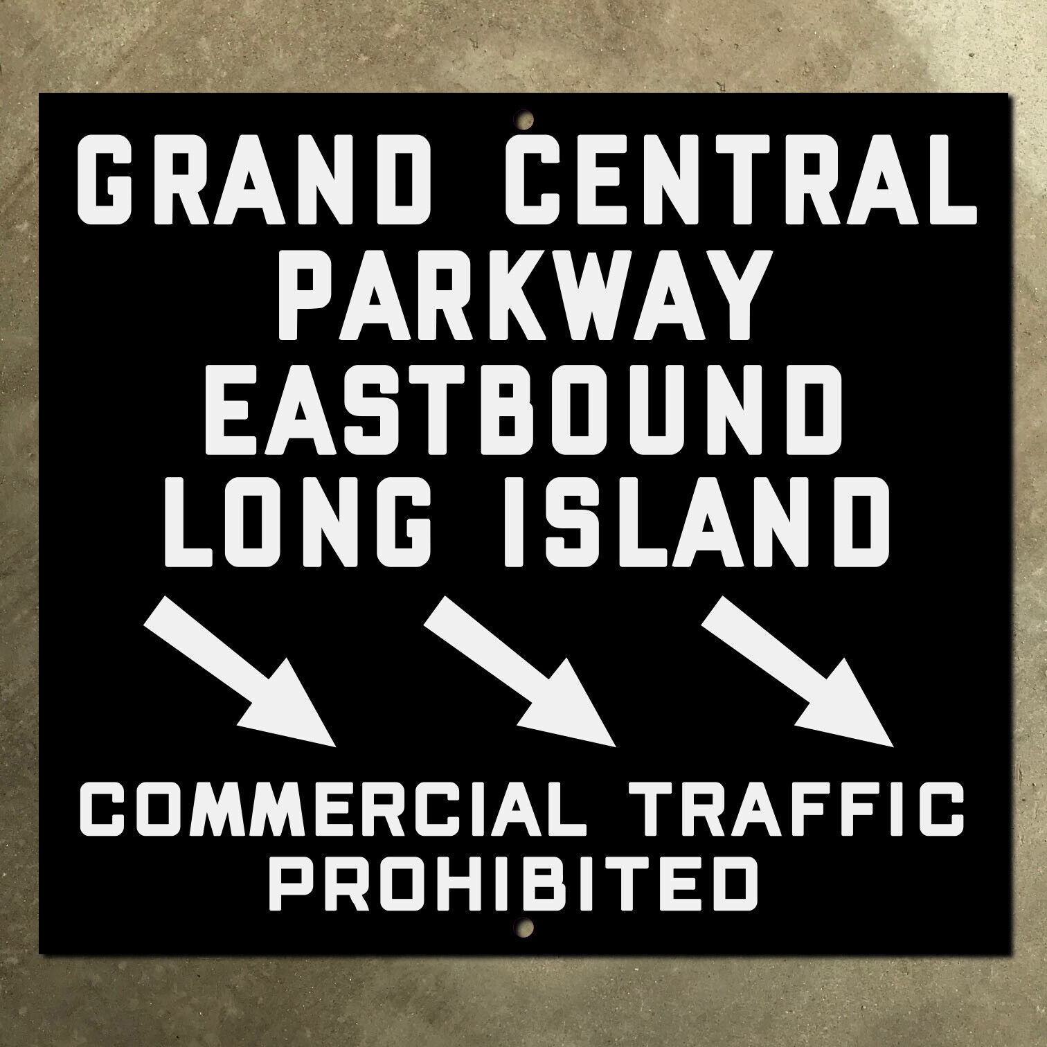 New York Grand Central Parkway highway marker road sign 1936 Long Island 18x16
