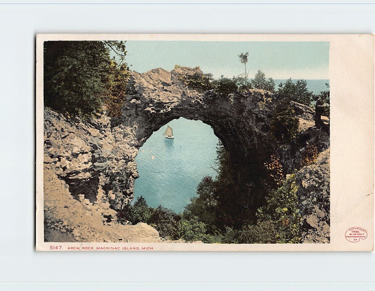 Postcard Arch Rock, Mackinac Island, Michigan