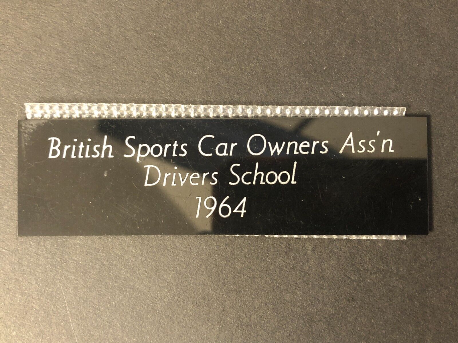 BSCOA British Sports Car Owners 1964 Drivers School Auto Racing Wall Plaque