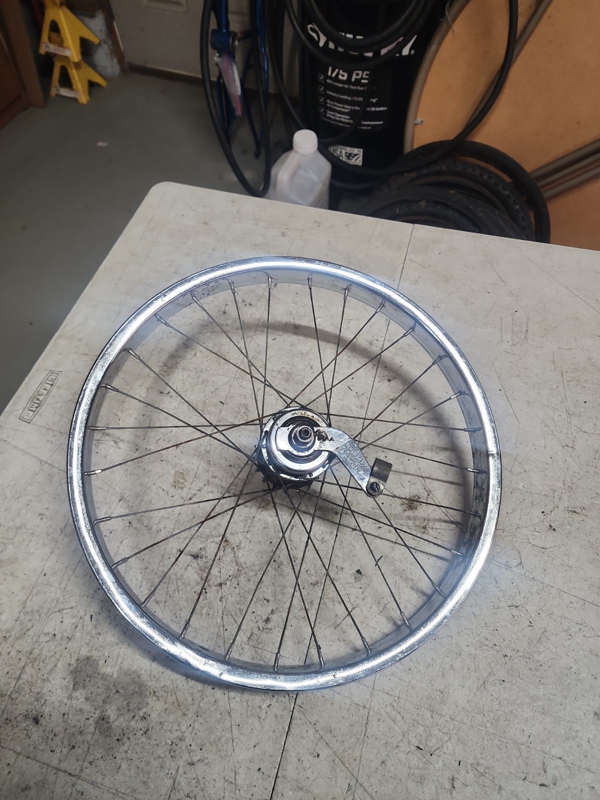 1977 SCHWINN STINGRAY ETC KRATE 3 SPEED COASTER S-2 CHROME REAR RIM STAMPED L$$K