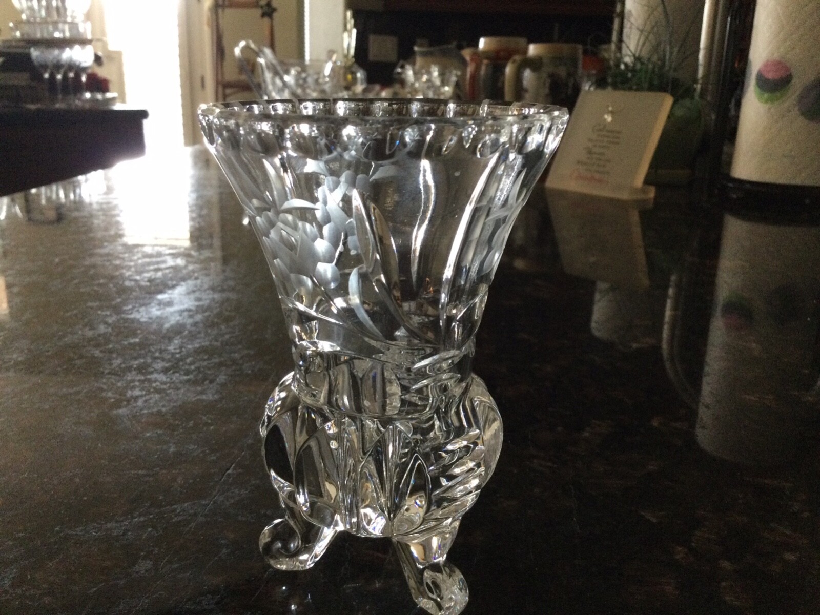 VTG c.1980\'s Bohemian Crystal 4 1/2\