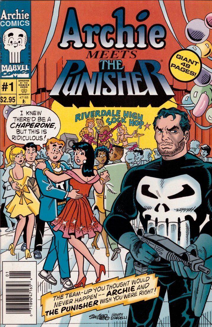 Archie Meets the Punisher #1 Newsstand Cover (1994) Archie Comics