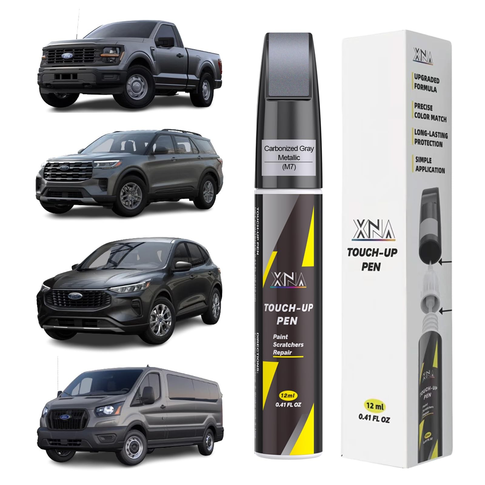 Touch Up Paint Kit For Ford M7 Carbonized Gray Metallic OEM Pro Match Kit Pro