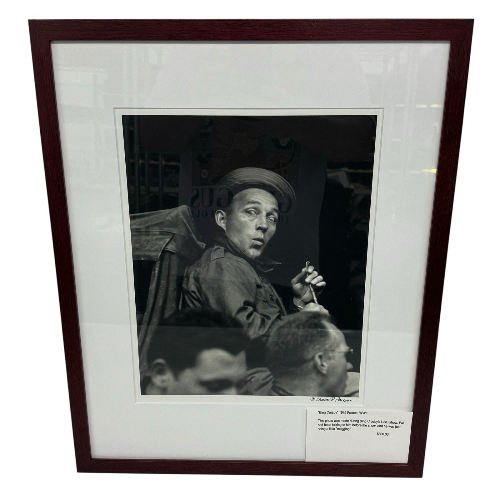 Origianl World War II photograph vintage portrait framed signed historical Origianl World War II photograph vintage portrait framed signed historical