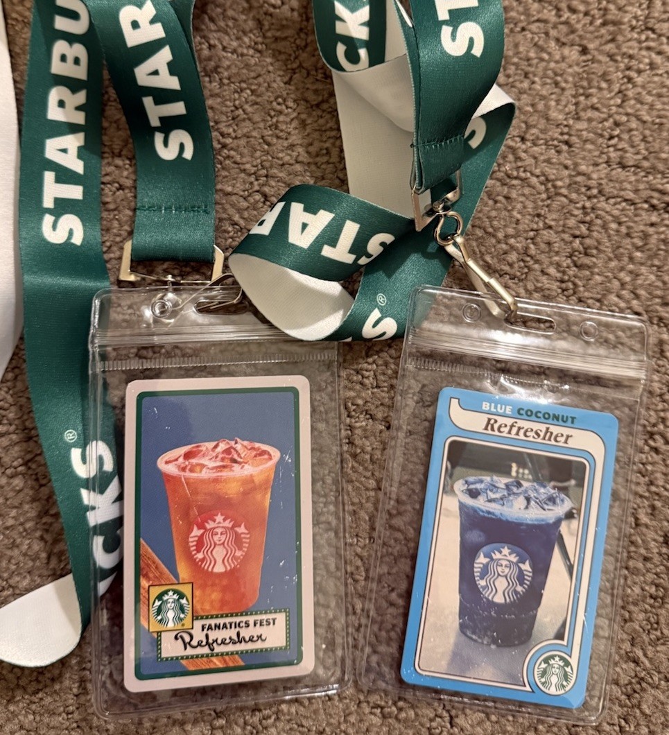 2026 Fanatics Fest Starbucks Exclusive Redeemed Gift Cards X2