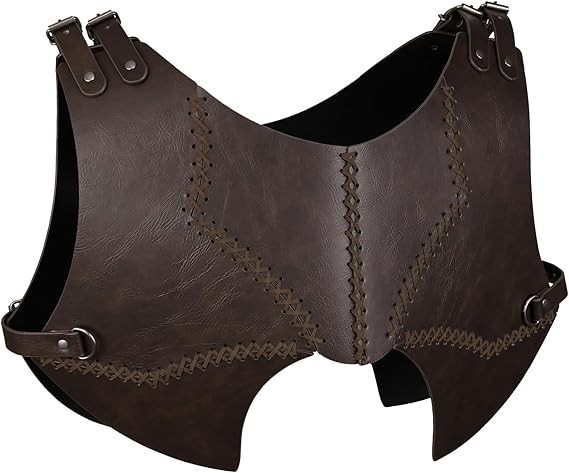 Medieval Faux Leather Chest Armor, Retro Mercenary Knight Archer Body Armor