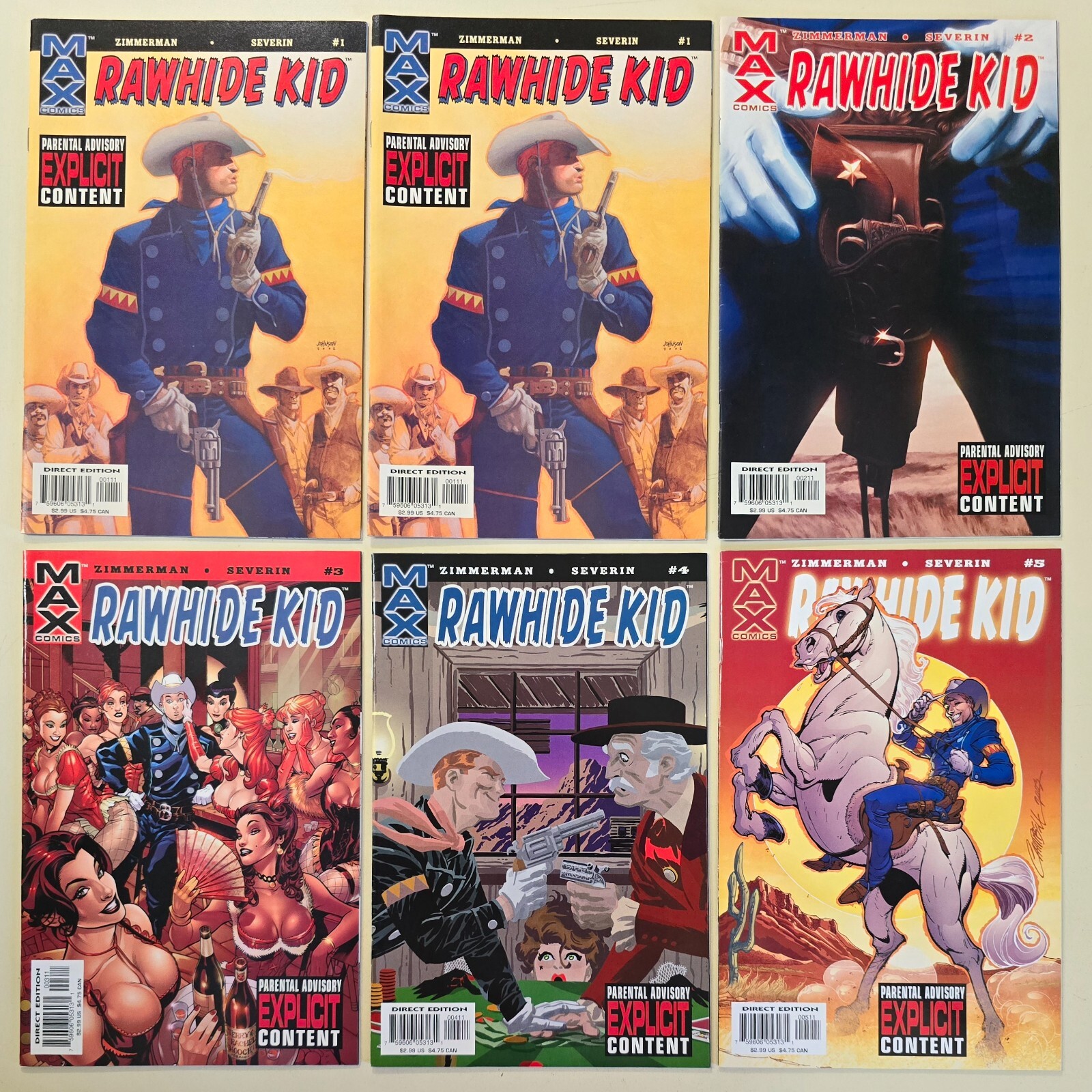 Rawhide Kid #1, #1-5 Complete Set Marvel MAX Comics Modern Age Lot-6
