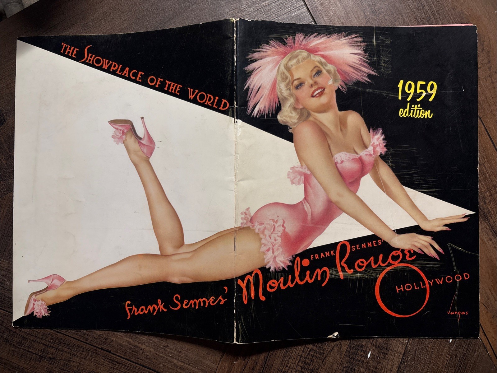 Vintage 1959 Moulin Rouge - Hollywood, Ca. Program - VARGAS Cover Artwork