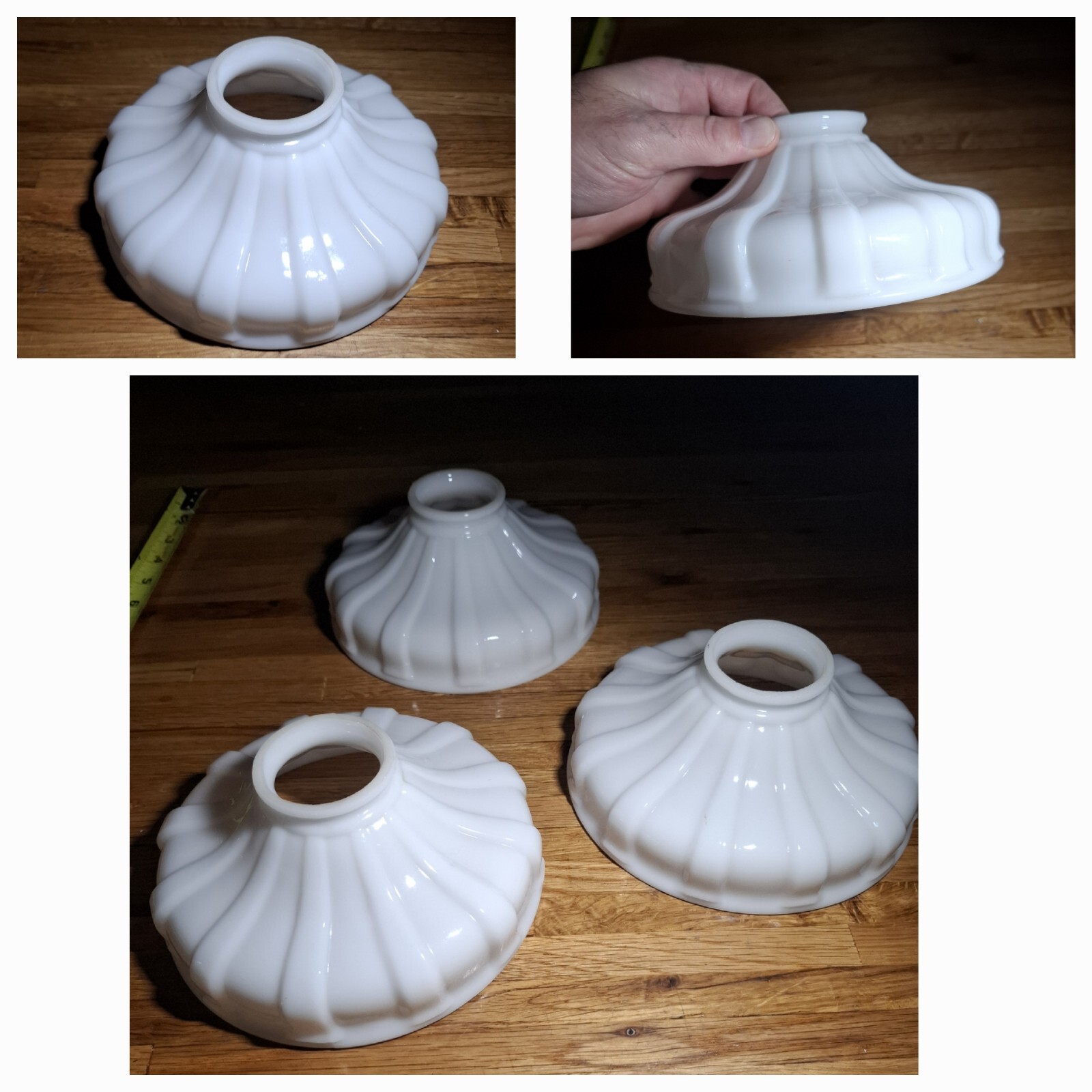 Lot Of 3 Antique Milk Glass White Vintage electric oil Lamp Light Shades Lot Of 3 Antique Milk Glass White Vintage electric oil Lamp Light Shades