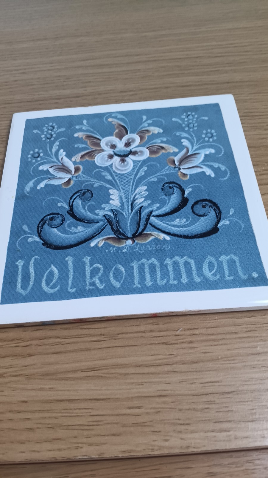 Vintage Bergquist Imports Velkommen Ceramic Tile Vintage Bergquist Imports Velkommen Ceramic Tile
