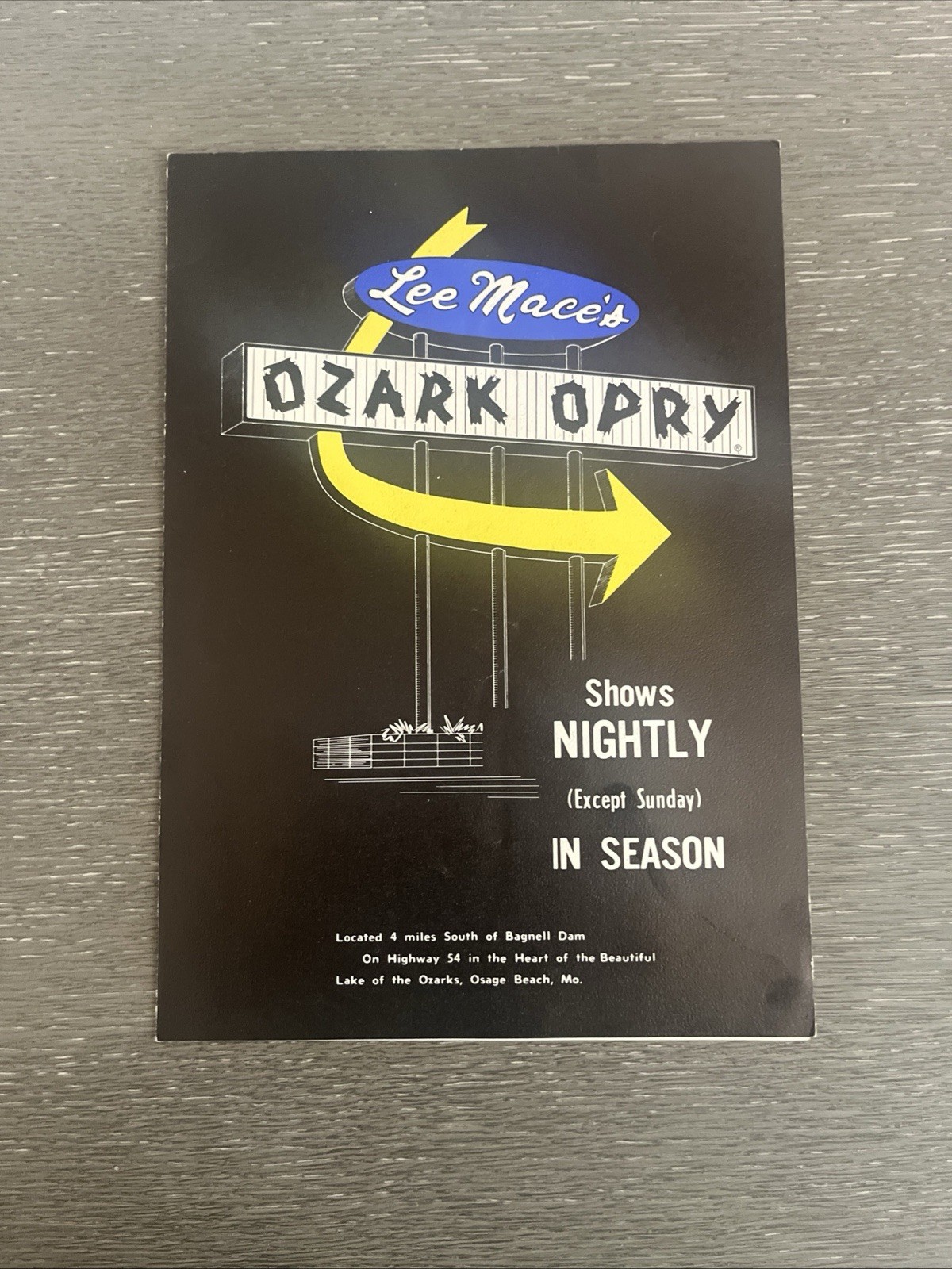 Vintage Brochure Lee Mace's Ozark Opry Lake Of The Ozarks Osage Beach Missouri Vintage Brochure Lee Mace's Ozark Opry Lake Of The Ozarks Osage Beach Missouri