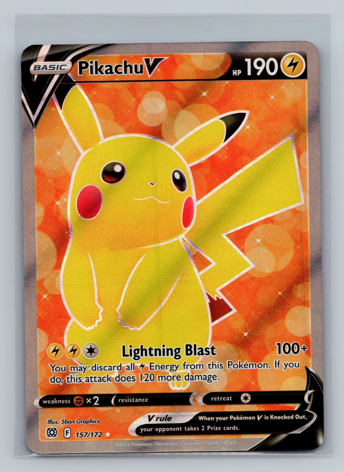 2022 Pokémon Brilliant Stars Pikachu #157/172 Full Art 2022 Pokémon Brilliant Stars Pikachu #157/172 Full Art