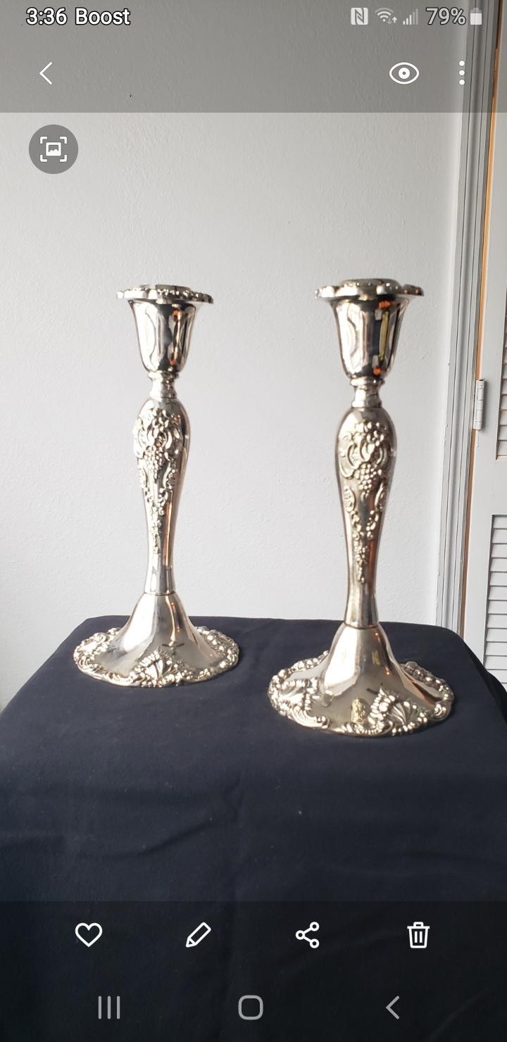 Set Of 2 Godinger Silverplated Graduating Victorian Style Taper Candle Holders Set Of 2 Godinger Silverplated Graduating Victorian Style Taper Candle Holders