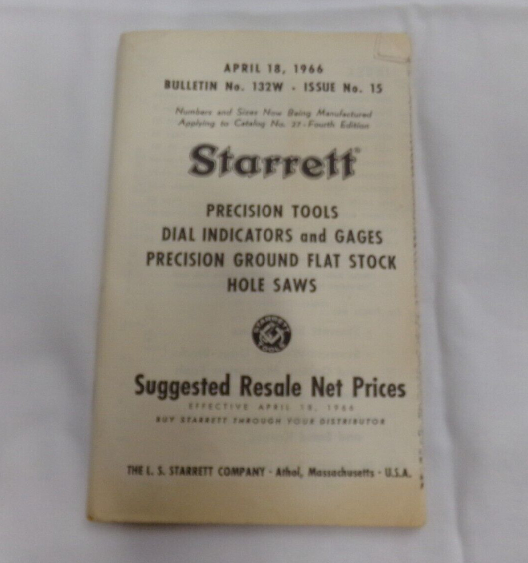 Starrett Precision Tools Bulletin Catalog April 1966 Precision Tools-Gages-More
