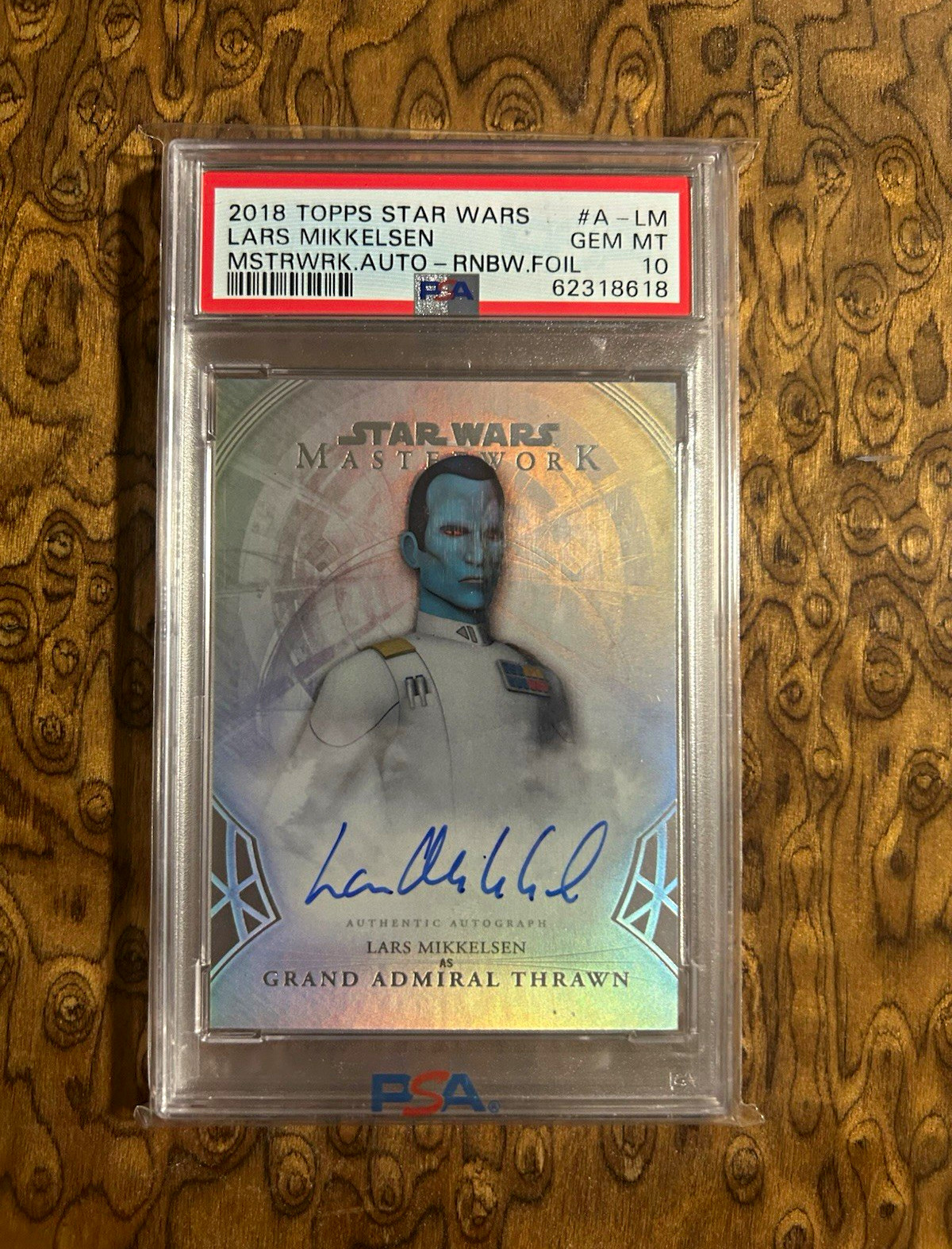 Topps 2018 Star Wars Masterwork Lars Mikkelsen Thrawn Auto PSA 10 /50 Topps 2018 Star Wars Masterwork Lars Mikkelsen Thrawn Auto PSA 10 /50
