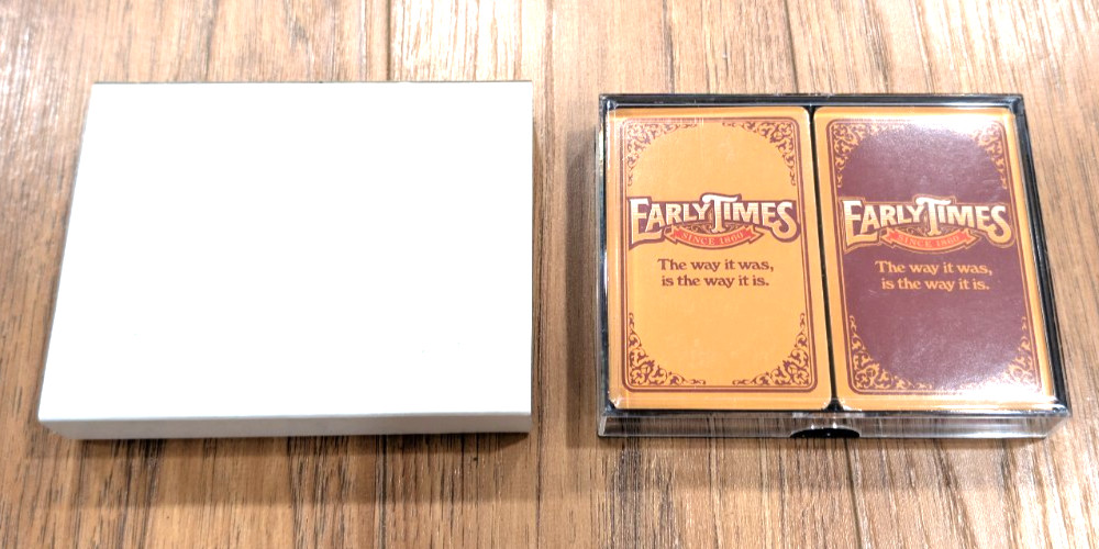Vintage Early Times Whiskey Playing Cards 2 Deck Set Sealed NOS Deadstock Vintage Early Times Whiskey Playing Cards 2 Deck Set Sealed NOS Deadstock