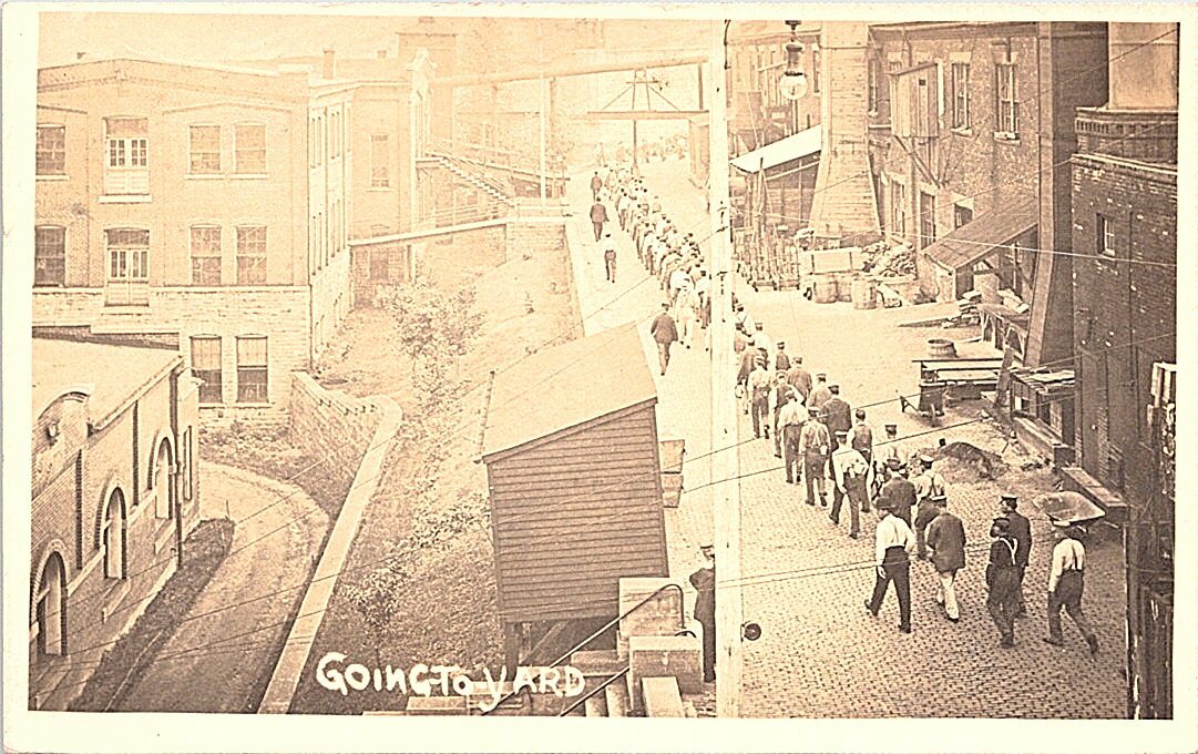 RPPC Jefferson City MO - Prison Yard Scene Missouri State Prison early 1900s