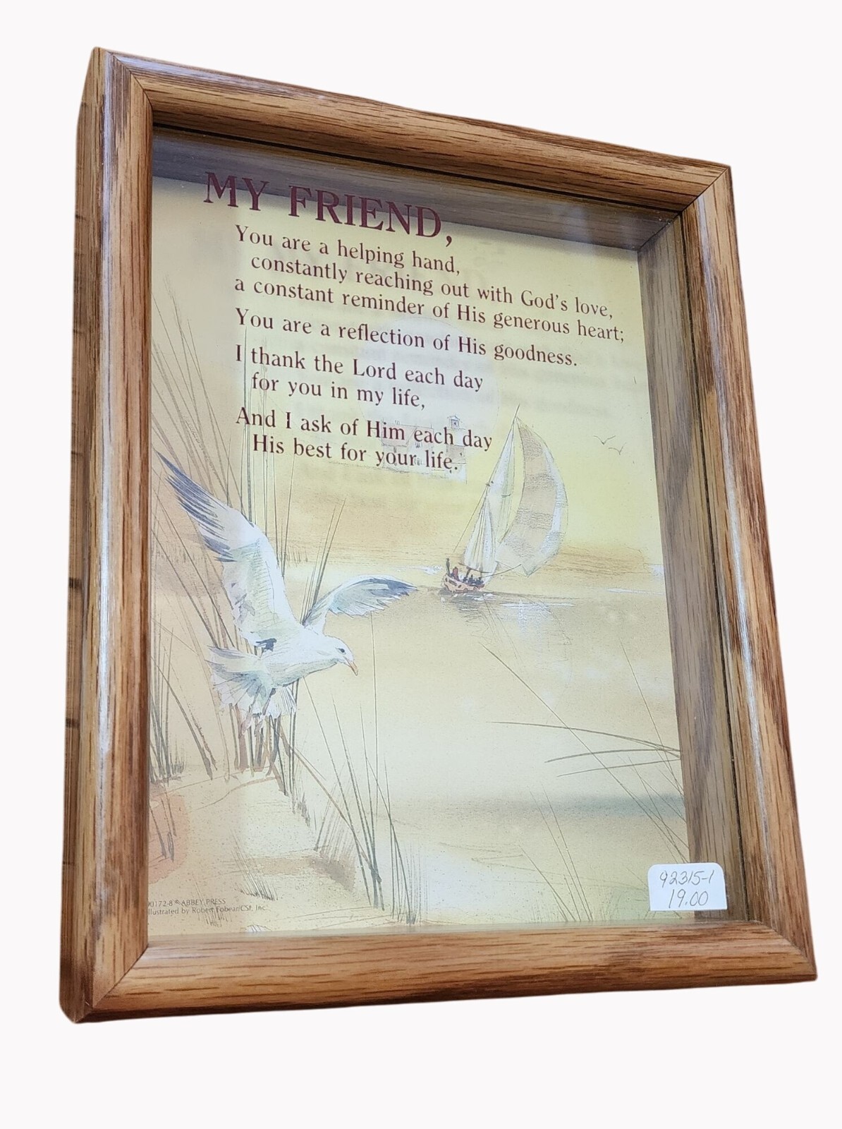 Vintage Abbey Press Christian Shadow Box Wall Decor \