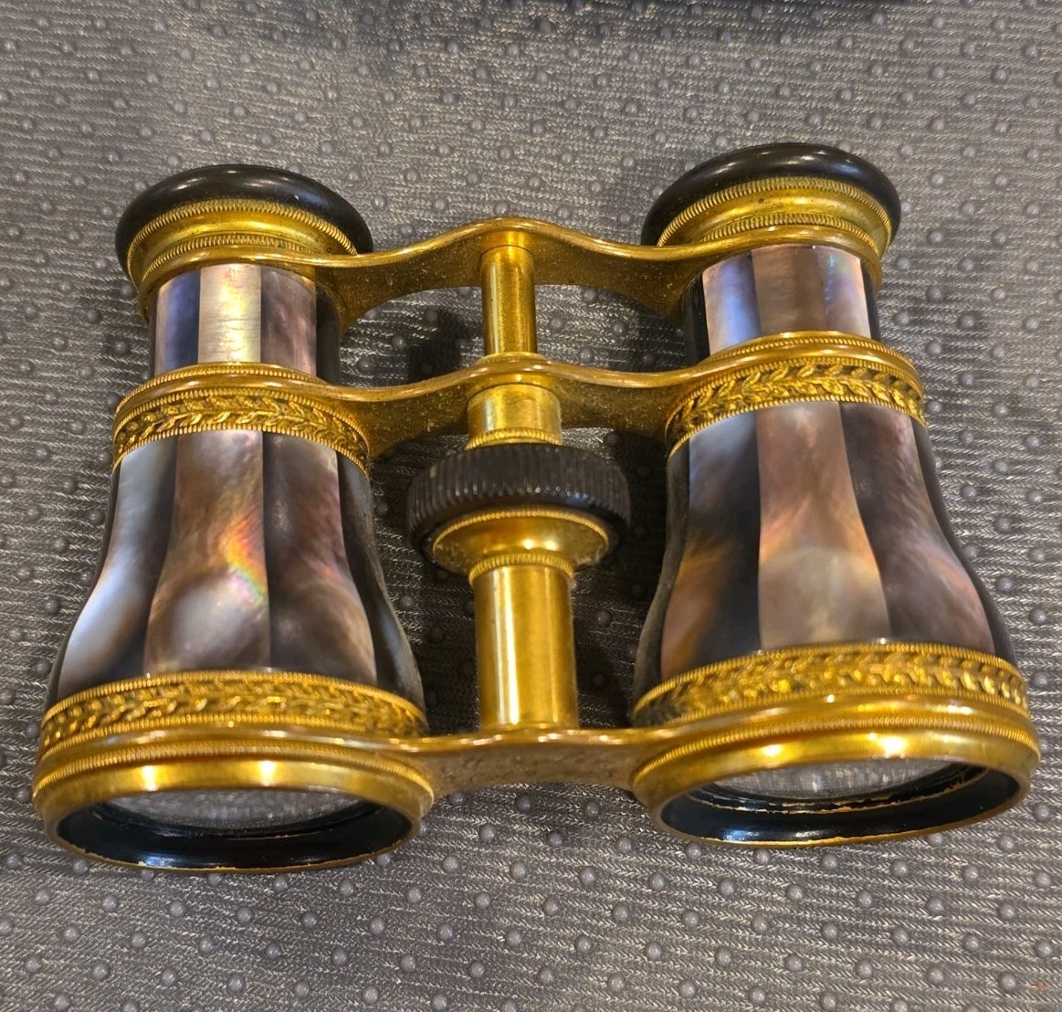 Antique  LeMaire Paris Opera Glasses W/Case F.G. Altman Kansas City, Mo Pearl