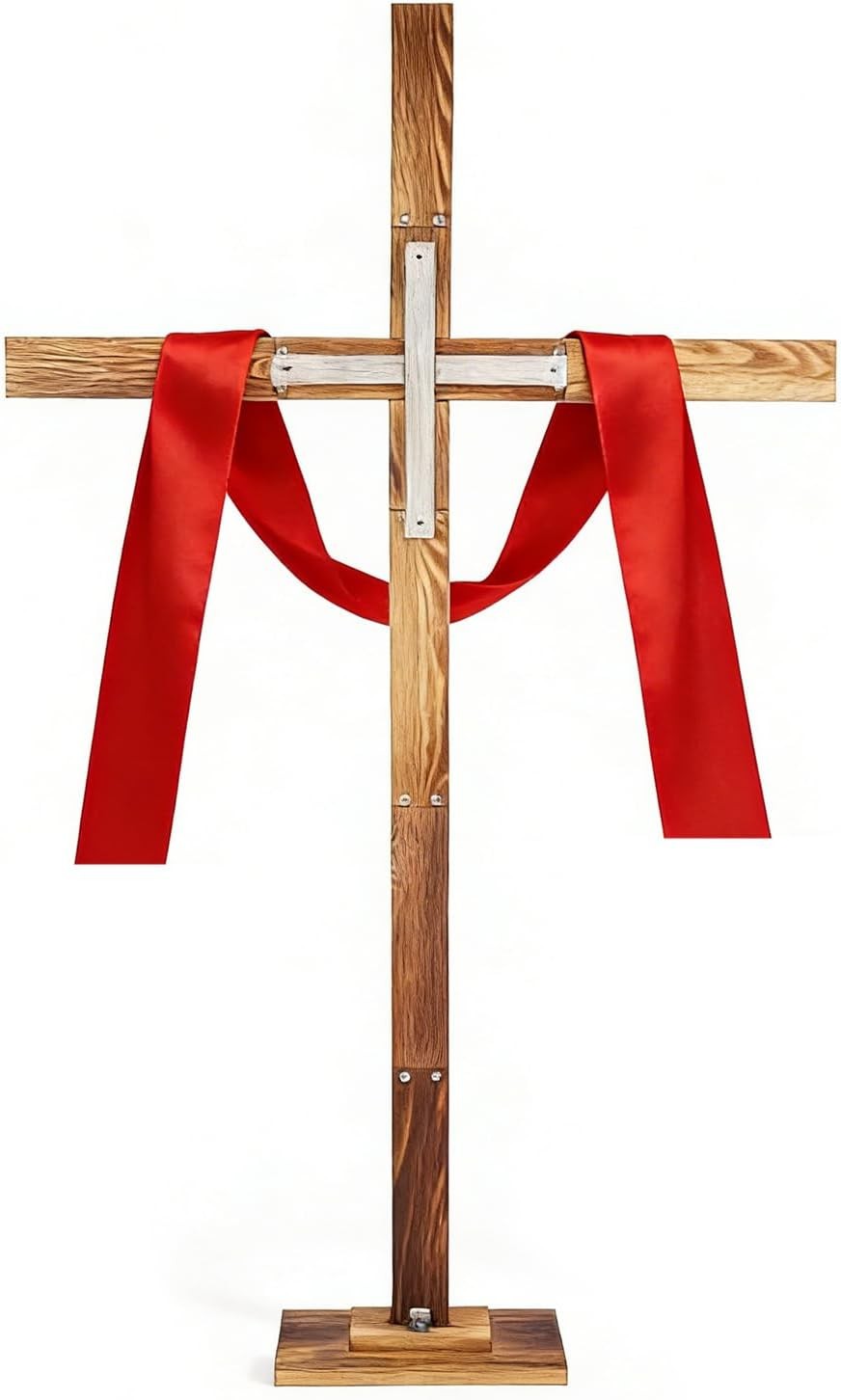75\'\' Large Wood Cross Wooden Standing Cross for Yard  Christmas Standing Crosses