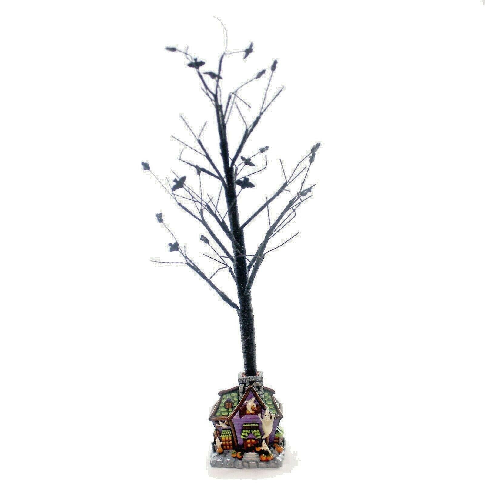 2000 Christopher Radko Halloween HOWL MANOR TREE Ornament Display 36” 006170